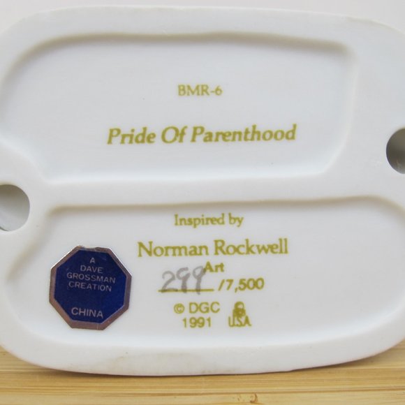 Dave Grossman Creation 1991 Norman Rockwell Art 299 Figure Pride Of Parenthood - Picture 4 of 4